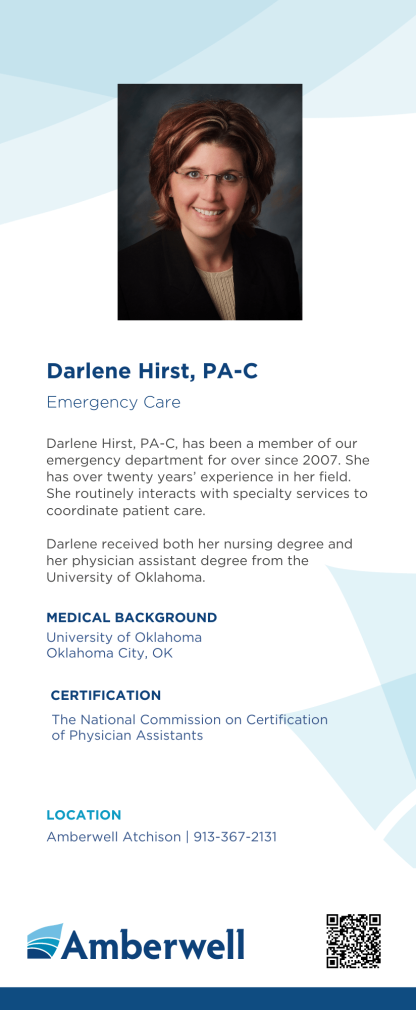 Darlene Hirst Rack Card