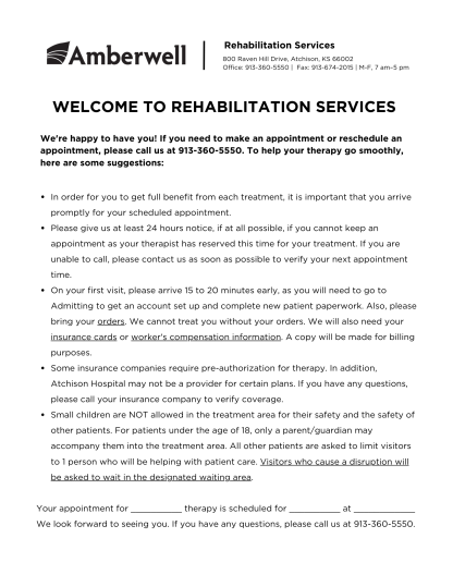 Rehabilitation Services Order Form - Image 2