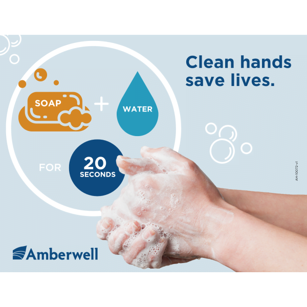 Clean hands save lives sign