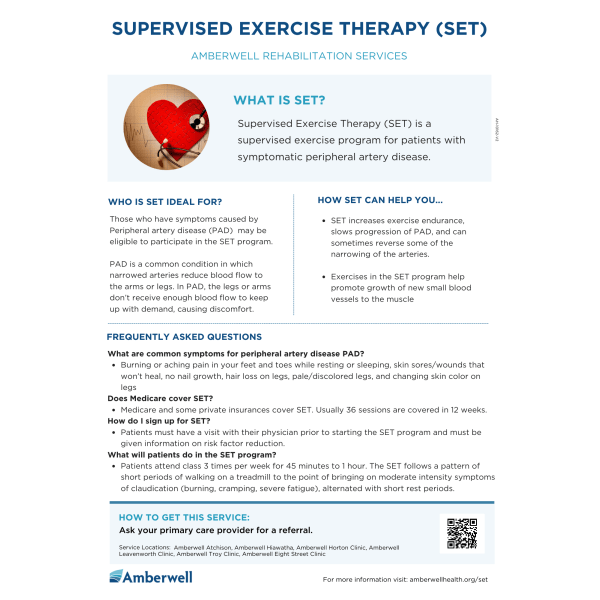 Supervised Exercise Therapy (SET) Service Information