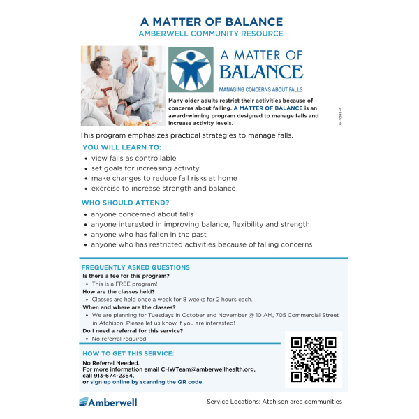 A Matter of Balance Flyer