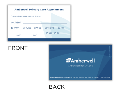 Amberwell Eighth Street Clinic Appointment Card