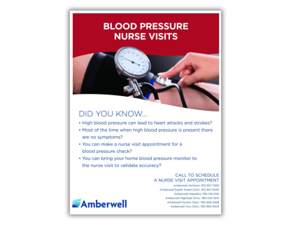 High Blood Pressure Nurse Visit Flyer