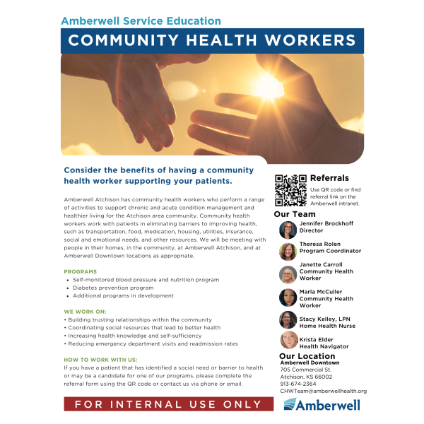 Community Health Worker  Flyer - Internal