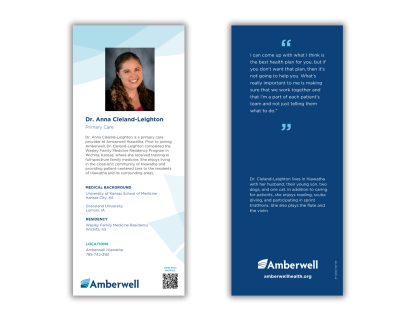 Dr. Anna Cleland-Leighton Rack Card