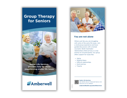 Senior Life Services Group Therapy Rack Card