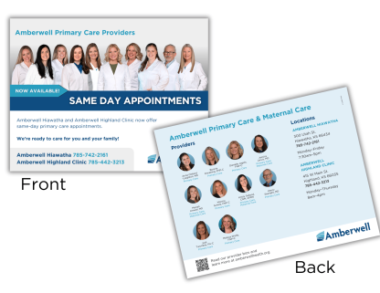 Hiawatha double sided same day/providers flyer