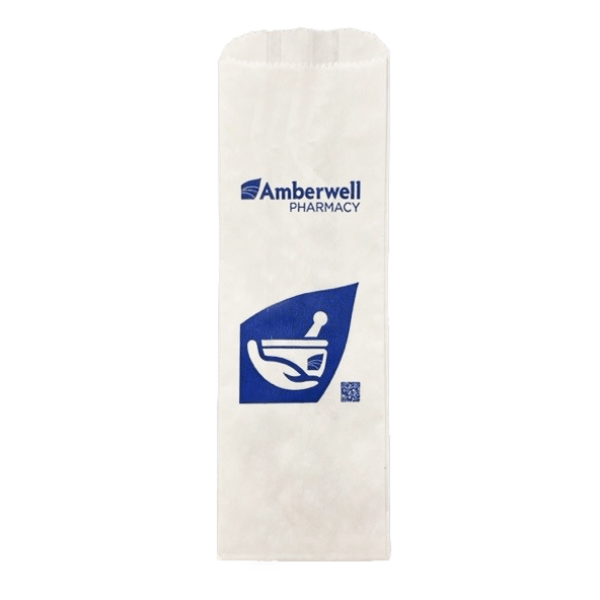Retail Pharmacy White Prescription Bag - Small