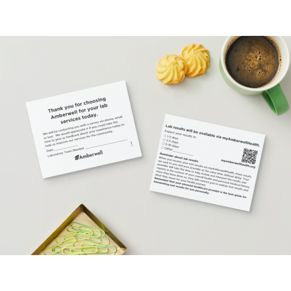 Outpatient Tests Survey Card