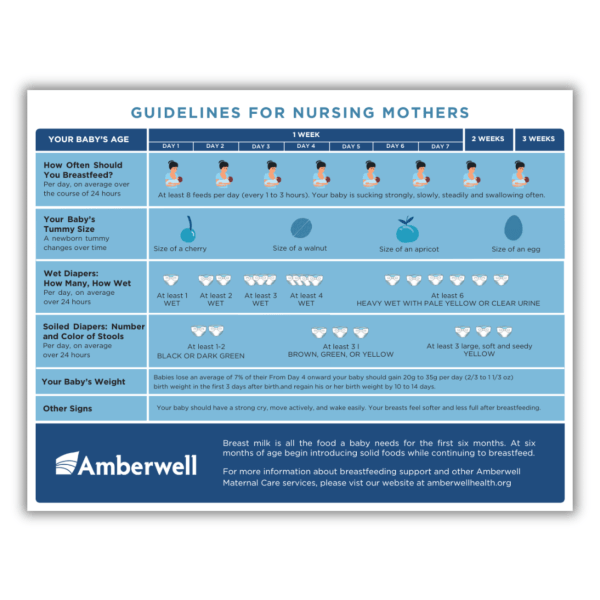 Guidelines for Nursing Mothers Handout