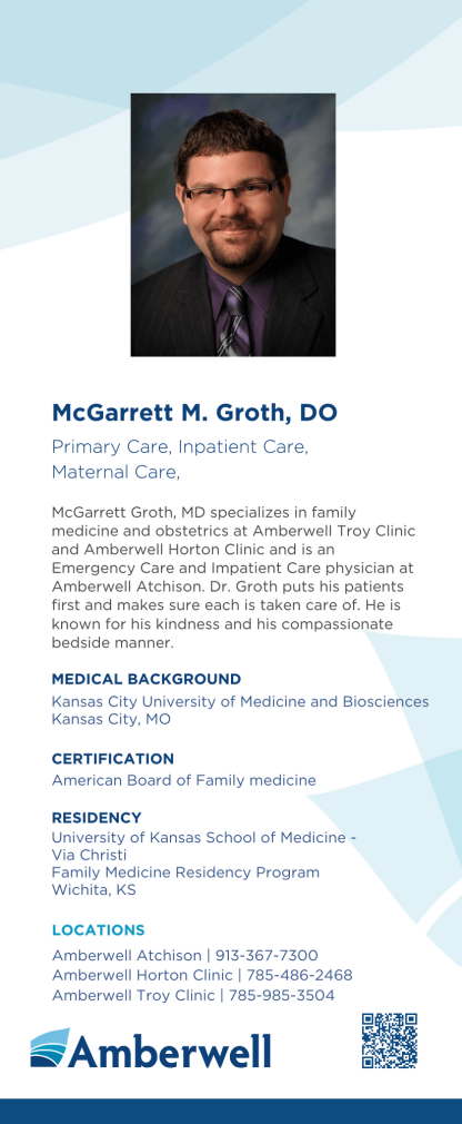 McGarrett Groth, DO Rack Card