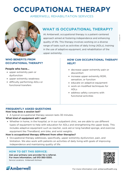 Occupational Therapy Flyer