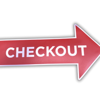 Checkout Way Finding Floor Arrow Sign