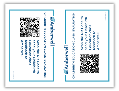 Childbirth Education Class Evaluation QR code handout