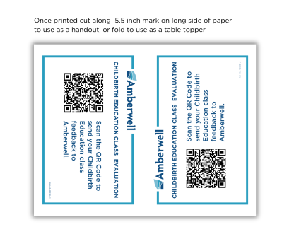 Childbirth Education Class Evaluation QR code handout - Image 4