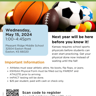 Pleasant Ridge Sports Physicals Flyer