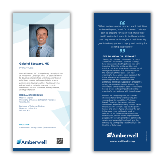 Gabriel Stewart, MD Rack Card