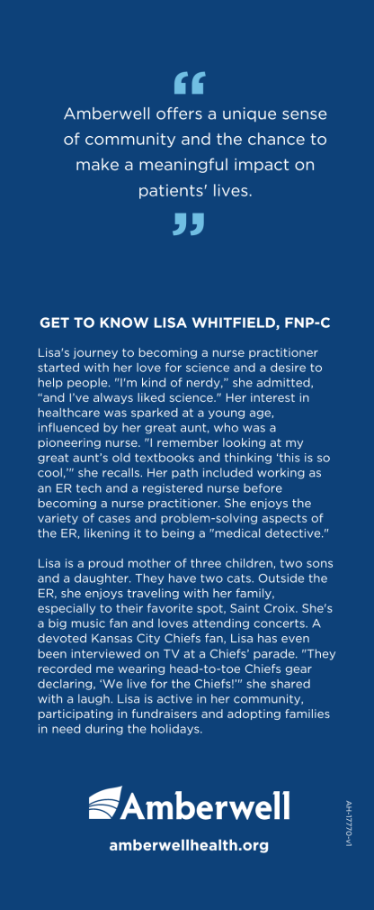 Lisa Whitfield, FNP-C Rack Card - Image 2