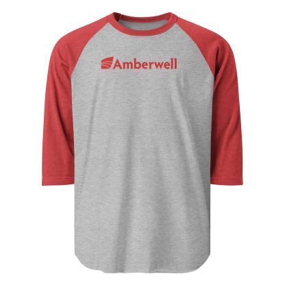 Red 3/4 sleeve raglan shirt