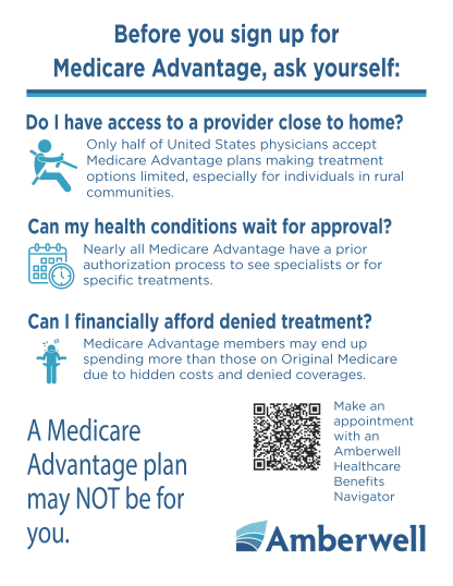 Before You Sign Up Medicare Advantage Poster (printable)