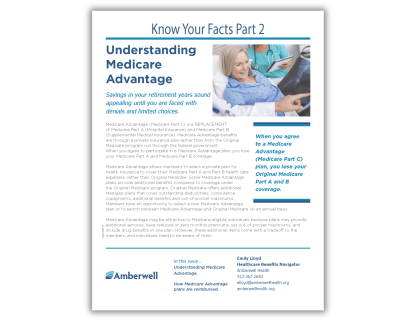 Understanding Medicare Advantage Handout