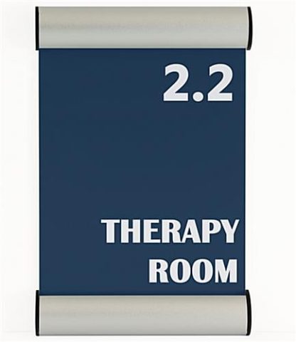 5 x 7 Door Sign Holder for Wall Mount, Snap Open, Aluminum - Silver