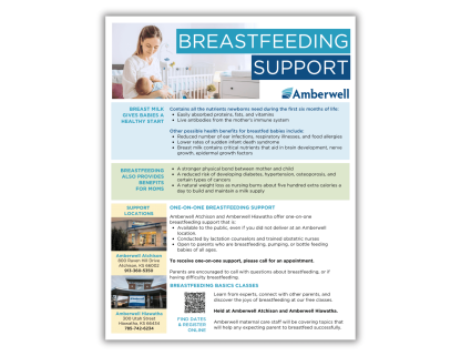 Amberwell Health Breastfeeding Resources Flyer