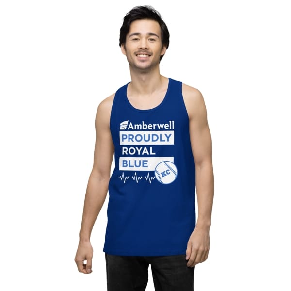 "Amberwell Proudly Royal Blue" Men’s premium tank top - 2 Colors - Image 3
