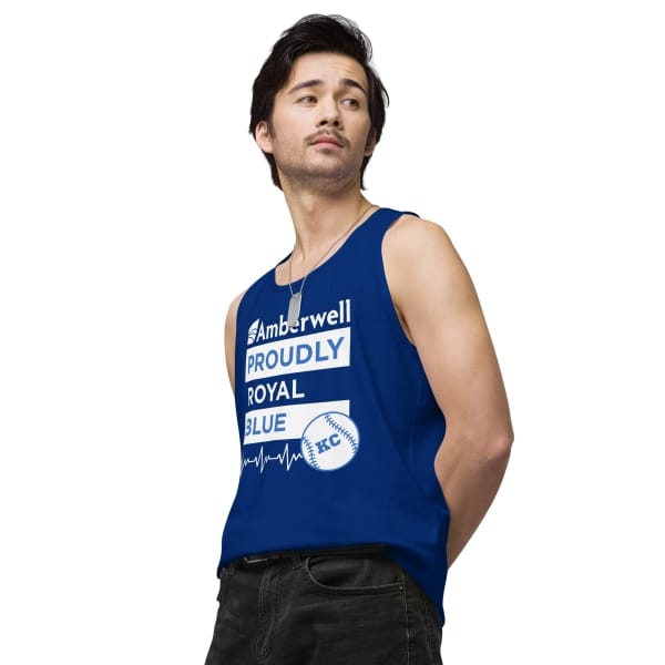 "Amberwell Proudly Royal Blue" Men’s premium tank top - 2 Colors - Image 5