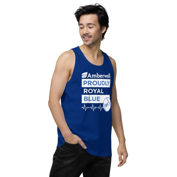 "Amberwell Proudly Royal Blue" Men’s premium tank top - 2 Colors - Image 4