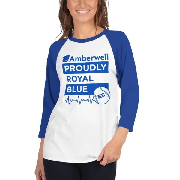 "Amberwell Proudly Royal Blue" Unisex 3/4 sleeve raglan shirt