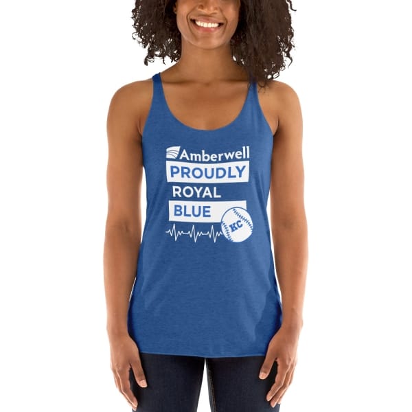 "Amberwell Proudly Royal Blue" - Women's Racerback Tank - 3 colors - Image 3